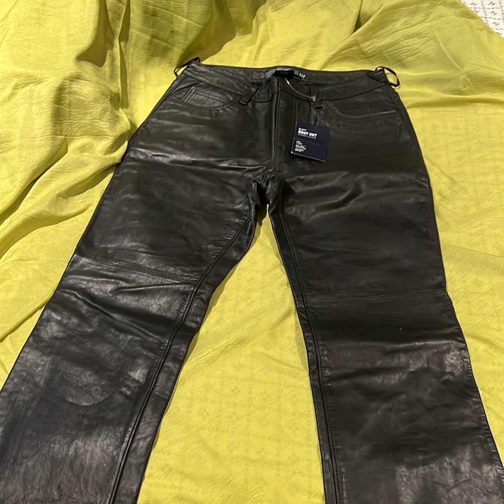 Gap, 100 leather,  boot cut,